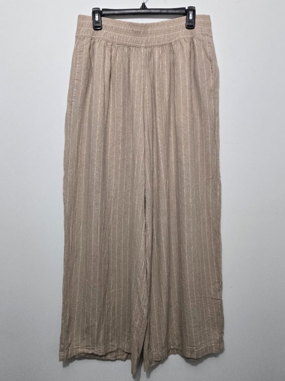 Ava & Viv Women Linen Blend Wide Leg Pull On Pants Sz 1X Pockets Resortwear Vaca